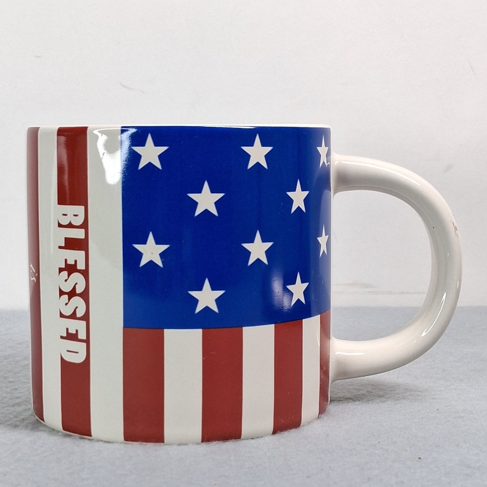 Lighthouse Christian Products Blessed is the Nation Psalm 33:12 US Flag Mug